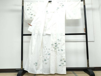 平和屋着物＊夏物　訪問着　絽　楓文　洗える着物　CABK0695th