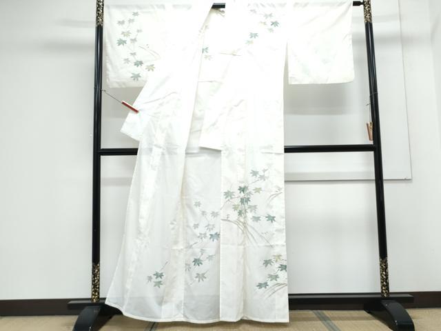 平和屋着物＊夏物　訪問着　絽　楓文　洗える着物　CABK0695th