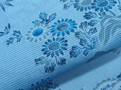 平和屋着物＊夏物　小紋　絽　流水草花文　洗える着物　CABK0699th