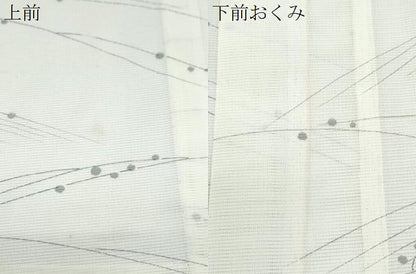 平和屋着物＊夏物　小紋　絽　流水楓文　洗える着物　CABK0700th