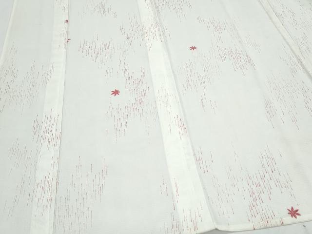 平和屋着物＊夏物　小紋　絽　楓文　鈴乃屋扱い　洗える着物　CABK0701th