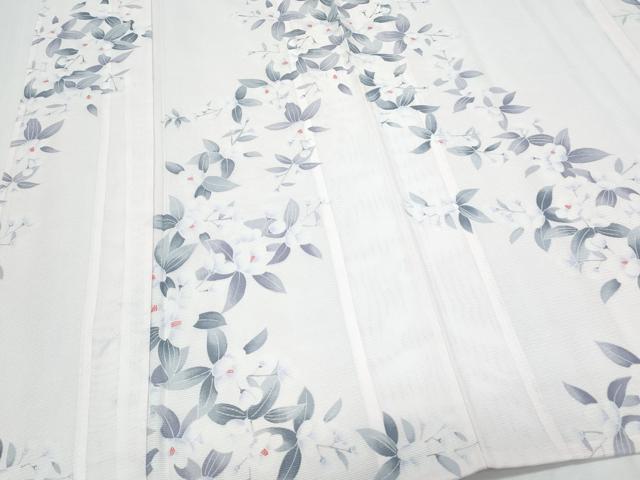 平和屋着物＊夏物　小紋　絽　立涌草花文　洗える着物　CABK0709th