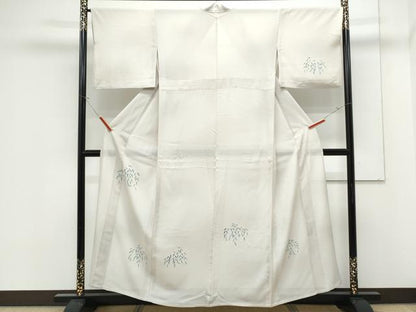 平和屋着物＊夏物　訪問着　絽　枝葉文　正絹　逸品　CABK0711th