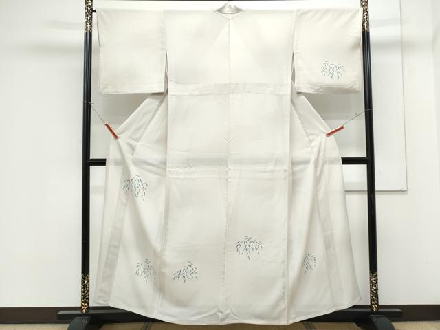 平和屋着物＊夏物　訪問着　絽　枝葉文　正絹　逸品　CABK0711th