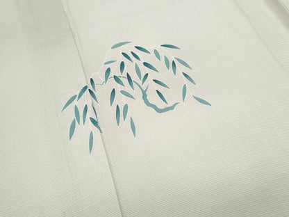 平和屋着物＊夏物　訪問着　絽　枝葉文　正絹　逸品　CABK0711th