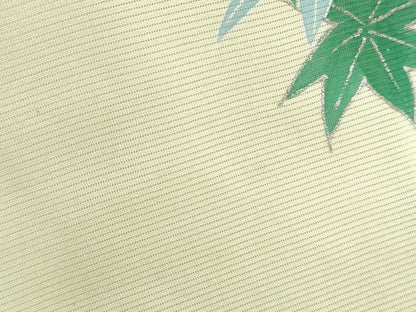 平和屋着物＊夏物　訪問着　絽　枝楓文　暈し染め　銀彩　正絹　逸品　CABK0712th