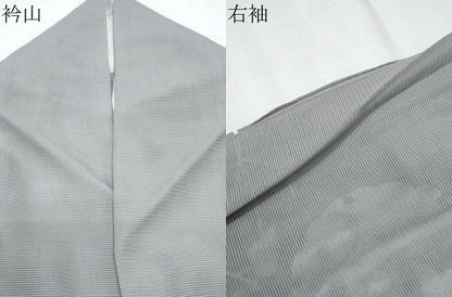 平和屋着物＊夏物　小紋　絽　手描き　雪輪花文　正絹　逸品　CABK0713th