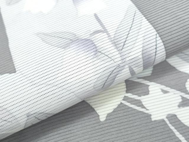平和屋着物＊夏物　小紋　絽　手描き　雪輪花文　正絹　逸品　CABK0713th
