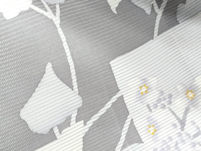 平和屋着物＊夏物　小紋　絽　手描き　雪輪花文　正絹　逸品　CABK0713th