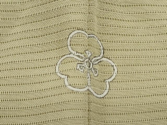 平和屋着物＊夏物　訪問着　絽　手書き　刺繍　とんぼ　草葉文　金彩　正絹　逸品　CABK0718th