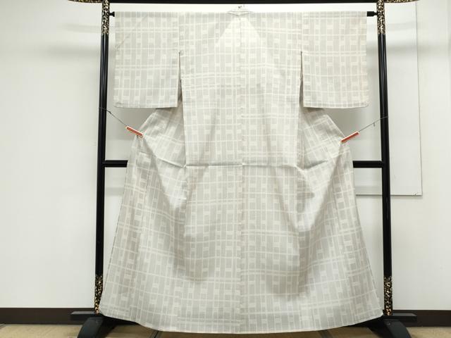 平和屋着物＊夏物　大島紬　夏大島　白大島　150亀甲　吉祥間道　正絹　逸品　CABK0719th