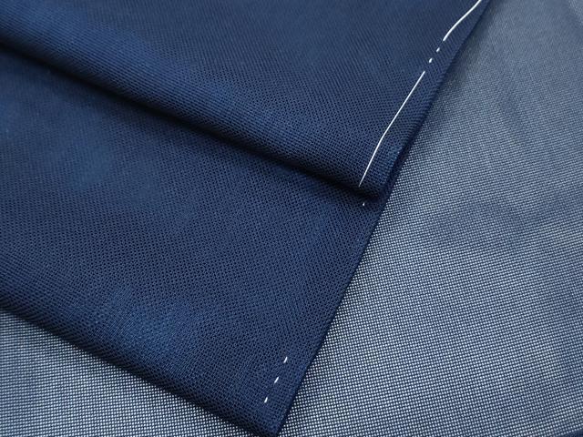 平和屋着物＊夏物　小紋　二重紗　霞文　正絹　逸品　CABK0729th