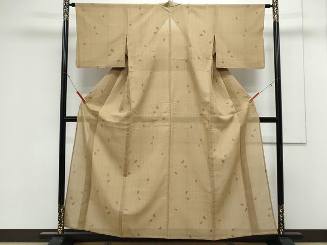 平和屋着物＊夏物　紗紬　成り物　正絹　逸品　CABK0733th