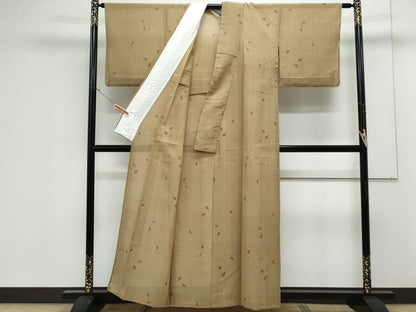 平和屋着物＊夏物　紗紬　成り物　正絹　逸品　CABK0733th