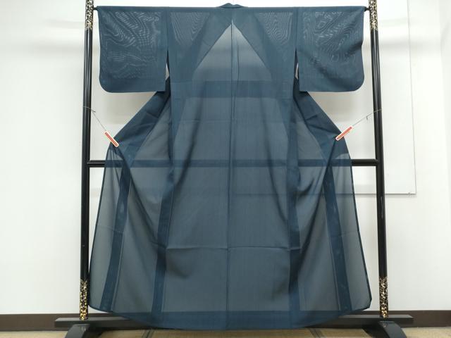 平和屋着物＊夏物　小紋　絽　縞　正絹　逸品　CABK0734th
