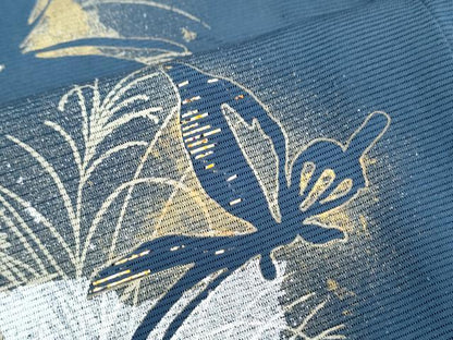 平和屋着物＊夏物　訪問着　絽　竹屋町刺繍　花蝶文　金銀彩　正絹　逸品　CABK0738th