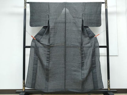 平和屋着物＊夏物　夏物　石川県指定無形文化財　能登上布　本麻手織上布　菱吉祥文　麻　逸品　CABK0740th