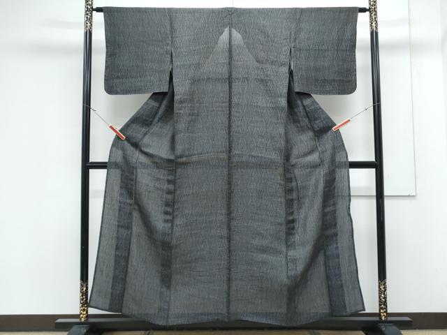 平和屋着物＊夏物　夏物　石川県指定無形文化財　能登上布　本麻手織上布　菱吉祥文　麻　逸品　CABK0740th