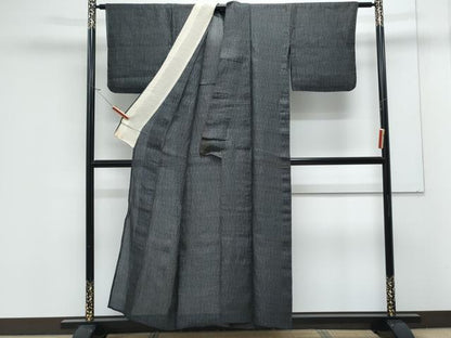平和屋着物＊夏物　夏物　石川県指定無形文化財　能登上布　本麻手織上布　菱吉祥文　麻　逸品　CABK0740th