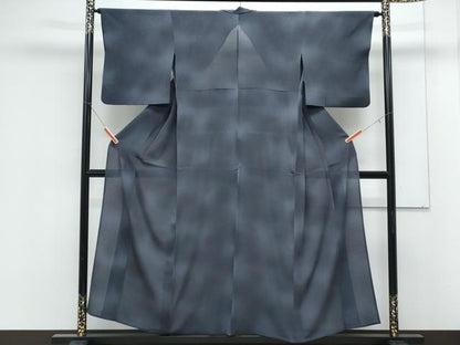 平和屋着物＊夏物　小紋　絽縮緬　霞文　暈し染め　正絹　逸品　CABK0741th
