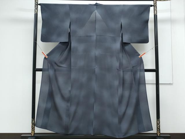 平和屋着物＊夏物　小紋　絽縮緬　霞文　暈し染め　正絹　逸品　CABK0741th