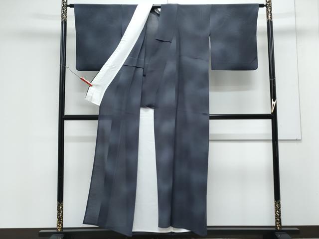 平和屋着物＊夏物　小紋　絽縮緬　霞文　暈し染め　正絹　逸品　CABK0741th