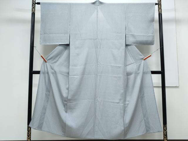 平和屋着物＊夏物　小紋　絽　縞　正絹　逸品　未使用　CABK0742th