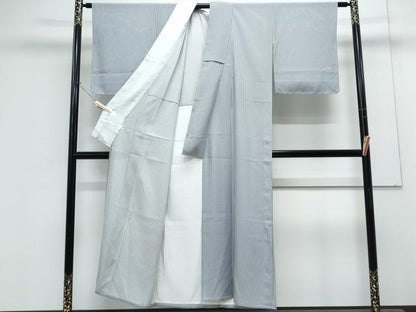 平和屋着物＊夏物　小紋　絽　縞　正絹　逸品　未使用　CABK0742th