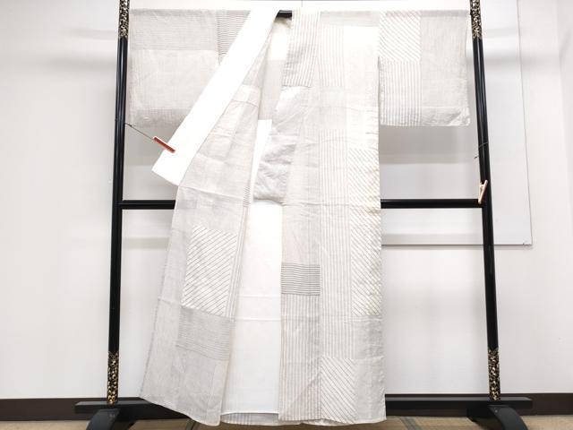平和屋着物＊夏物　縮屋六代　樋口隆司　本場小千谷ちぢみ　風の町　短冊・証紙付き　麻　逸品　CABK0745th