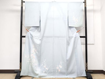 平和屋着物＊夏物　訪問着　絽　友禅　草花文　正絹　逸品　CABK0746th