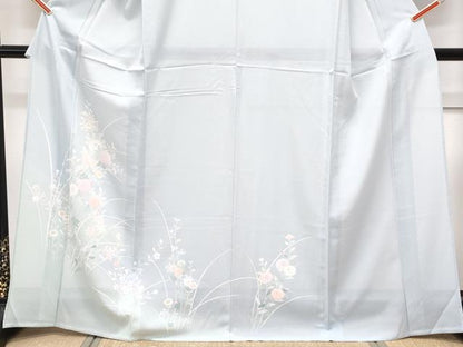 平和屋着物＊夏物　訪問着　絽　友禅　草花文　正絹　逸品　CABK0746th