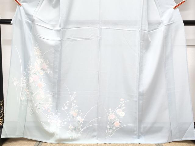 平和屋着物＊夏物　訪問着　絽　友禅　草花文　正絹　逸品　CABK0746th