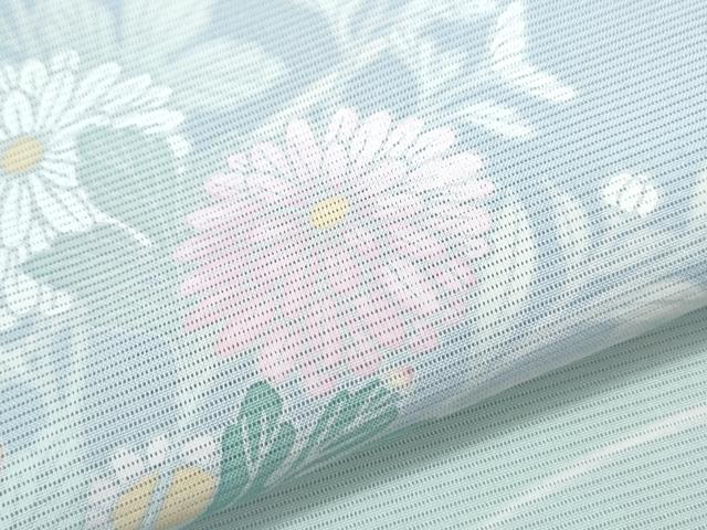 平和屋着物＊夏物　訪問着　絽　友禅　草花文　正絹　逸品　CABK0746th