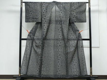 平和屋着物＊夏物　大島紬　夏大島　吉祥文　正絹　逸品　CABK0747th