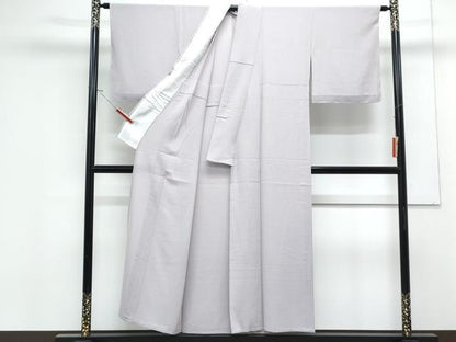 平和屋着物＊夏物　色無地　絽縮緬　薄葡萄色　正絹　逸品　CABK0749th