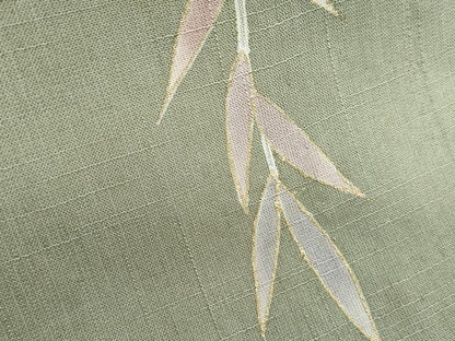 平和屋着物＊夏物　訪問着　紗紬　草葉文　金彩　正絹　逸品　CABK0750th