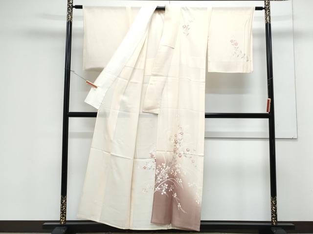 平和屋着物＊夏物　訪問着　絽　友禅　草花文　暈し染め　西武百貨店扱い　正絹　逸品　CABK0751th