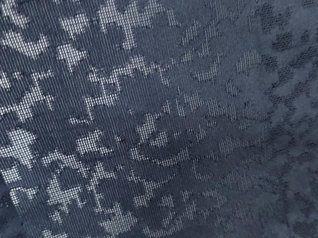 平和屋着物＊夏物　色無地　葉尽くし紋紗　黒紅色　正絹　逸品　CABK0753th