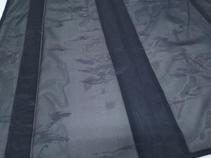 平和屋着物＊夏物　小紋　紗　霞文　濃紺地　洗える着物　CABK0758th