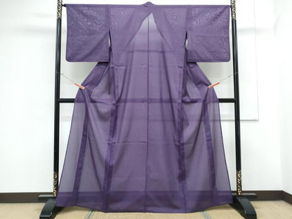 平和屋着物＊夏物　色無地　絽　桑の実色　洗える着物　CABK0760th