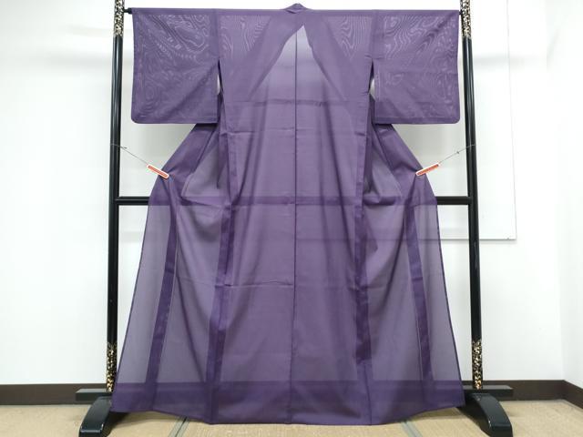 平和屋着物＊夏物　色無地　絽　桑の実色　洗える着物　CABK0760th