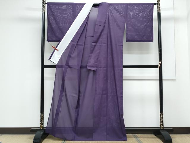 平和屋着物＊夏物　色無地　絽　桑の実色　洗える着物　CABK0760th
