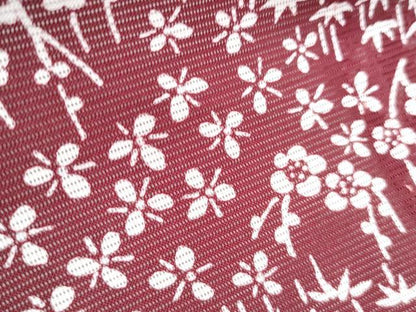 平和屋着物＊夏物　小紋　絽　草花文　洗える着物　CABK0766th