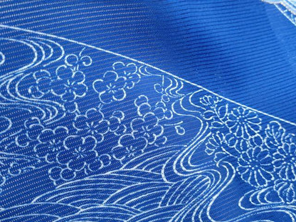 平和屋着物＊夏物　訪問着　絽　短冊絵皿花文　金彩　洗える着物　CABK0771th