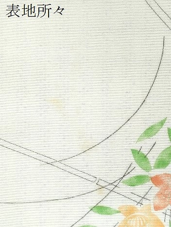 平和屋着物＊夏物　小紋　絽　草花文　洗える着物　CABK0774th