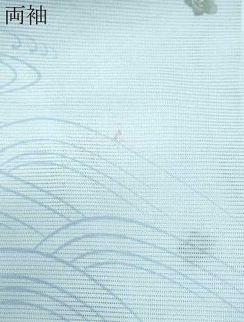 平和屋着物＊夏物　小紋　絽　流水草花文　洗える着物　CABK0778th