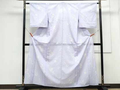 平和屋着物＊夏物　小紋　絽　枝花文　洗える着物　CABK0780th