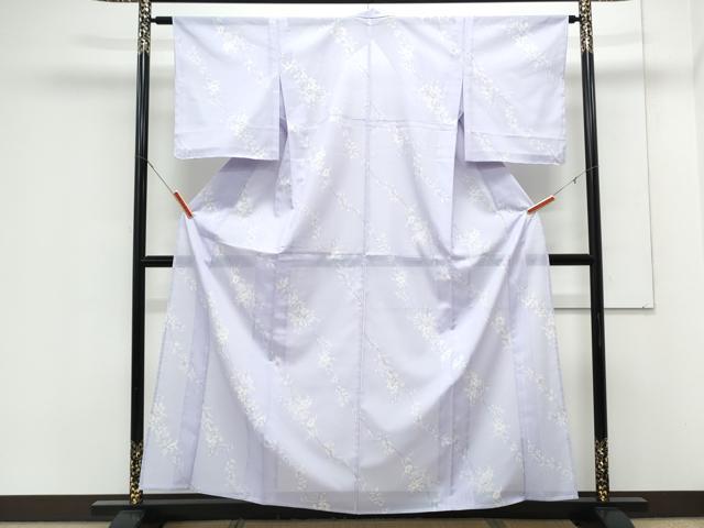 平和屋着物＊夏物　小紋　絽　枝花文　洗える着物　CABK0780th