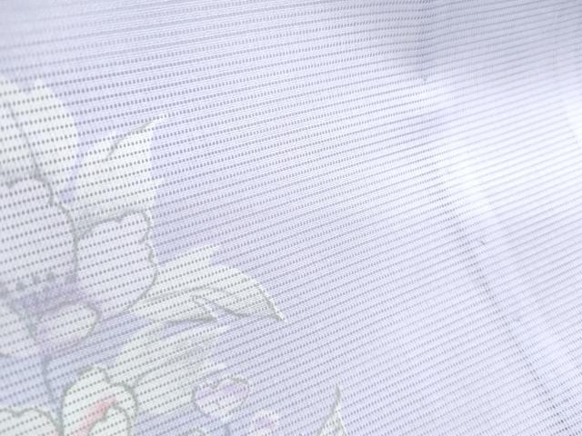 平和屋着物＊夏物　小紋　絽　枝花文　洗える着物　CABK0780th