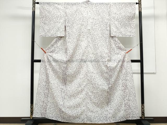 平和屋着物＊夏物　小紋　絽　吹き寄せ花文　洗える着物　CABK0782th